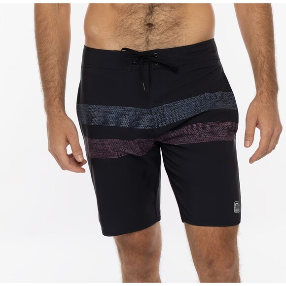 Travis Mathew Men's "Al Carbon" Boardshorts Black Swim Size 42 NWT $90 - Picture 1 of 8